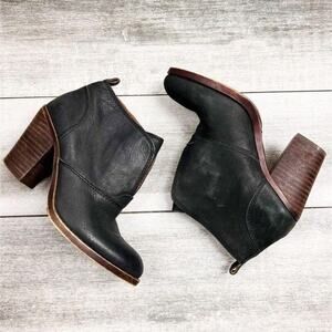 Lucky brand Black Western Style Heeled Boots Booties Size 8